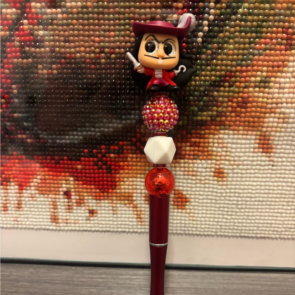 Decorative Red and White Pen